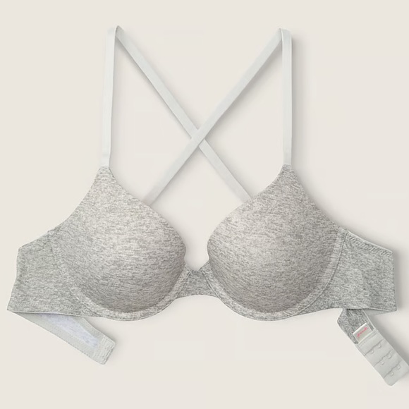 PINK VICTORIAS SECRET WEAR EVERYWHERE T SHIRT BRA SIZE 32D - Picture 2 of 14